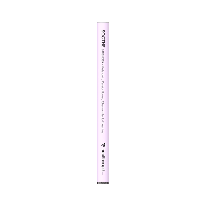 Lavender HealthVape Soothe disposable pen with melatonin and chamomile